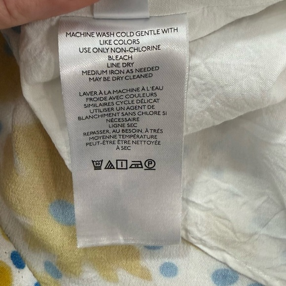 Vera For Anthropologie Buttercup Cheerful Floral Print Mini Dress Sz XS Yellow - Picture 8 of 13